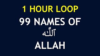 1 HOUR LOOP  99 Names of Allah  Easy to Memorize [upl. by Norahc552]