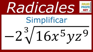 SIMPLIFICACIÓN DE EXPRESIONES CON RADICALES  Ejercicio 3 [upl. by Imeon]