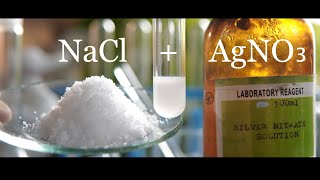 Precipitation reaction AgNO3  NaCl  Double Displacement Reaction of AgNO3 and NaCl [upl. by Nerua]