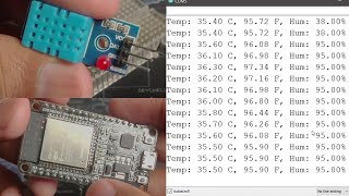 How to Use ESP32 with DHT11 Temperature and Humidity sensor and Arduino IDE [upl. by Phail]