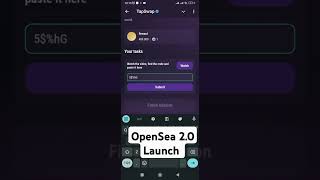 OpenSea 20 Launch  Tapswap Code  November 13 tapswapcode tapswapcodetoday [upl. by Quillan]