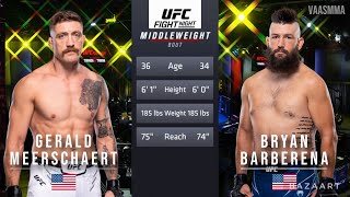 GERALD MEERSCHAERT VS BRYAN BARBERENA FULL FIGHT UFC VEGAS 88 [upl. by Eilyk905]