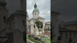 All my trips involve a cemetery 🪦 like the unesco salzburg 🇦🇹 site walkingtour [upl. by Eceinwahs]