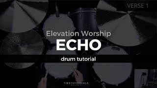 Echo  Elevation Worship Drum TutorialPlayThrough [upl. by Ahsemrac]