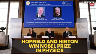 Nobel Prize 2024 LIVE John J Hopfield and Geoffrey E Hinton Win the Nobel Prize in Physics [upl. by Ecnedurp]