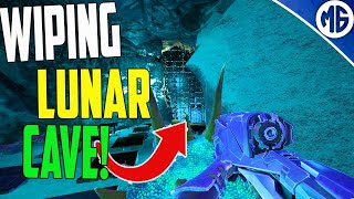 WIPING JUICY LUNAR CAVE IN MINUTES Ark Survival Evolved [upl. by Enialahs]