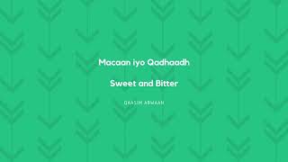 Macaan iyo Qadhaadh  Qaasim Abwaan  Somali Gabay Translated [upl. by Pincince]