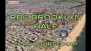 2024 RBC Brooklyn Half fly over the halfmarathon course Video of the race path [upl. by Kipper948]