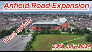 Anfield Road Expansion  20th July 2024  Liverpool Fc  Latest progress update lfc [upl. by Rogerg]