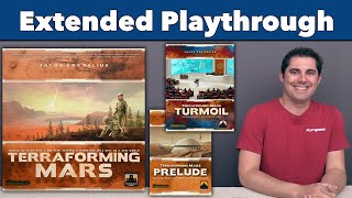 Terraforming Mars with Turmoil and Prelude expansions Extended Playthrough [upl. by Erinna]