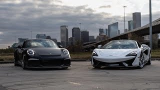 McLaren 570S vs Porsche GT3 STREET RACE [upl. by Znieh]