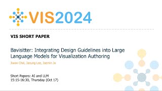 Bavisitter Integrating Design Guidelines into Large Language Models for Visualization Authoring [upl. by Hurlee]