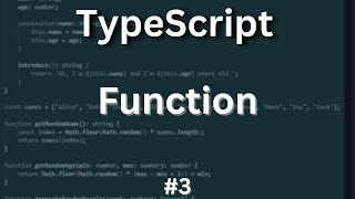 Function  TypeScript Tutorial For Beginners [upl. by Aikemot546]