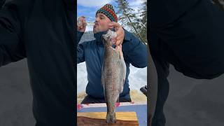 🐟🌈SALT CRUSTED RAINBOW TROUT🌈🐟 food cooking [upl. by Ellertnom]