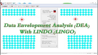 Data Envelopment Analysis DEA With LINDO LINGO [upl. by Janina]