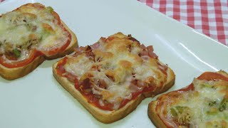 Cómo hacer pizzas de pan de molde super rápidas y fáciles [upl. by Lenoyl262]