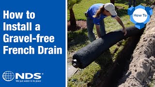 How to Install Gravelfree French Drain  NDS Yard Drainage Systems [upl. by Birgit]