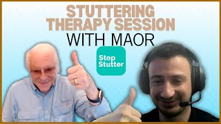 Speech Therapy At Home Stuttering Therapy Session with Maor [upl. by Farver948]