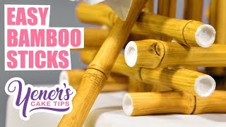 How to Make EASY BAMBOO STICKS with Pastillage  Yeners Cake Tips with Serdar Yener from Yeners Way [upl. by Llyrad]