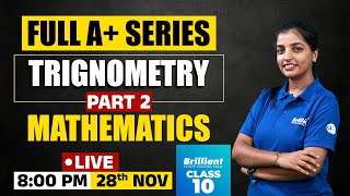 Trigonometry  Part 2  Mathematics  28112024  800 PM Onwards [upl. by Nnylecyoj]