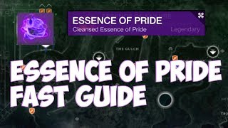 Essence Of Pride Fast Quest Completion  Destiny 2 Shadowkeep [upl. by Boehike649]