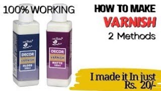 Varnish at home 😱  how to make Varnish at home only 2 ingredients Varnish 😉 ArtWithTanishka [upl. by Siraval]