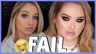 RECREATING NikkieTutorials How to SLAY Your Holiday Makeup Look HUGE FAIL [upl. by Botsford]