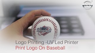 Logo Printing UV Led Printer Print Logo On Baseball [upl. by Aneger484]