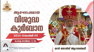 Holy Qurbana  St Alphonsa Shrine Bharananganam  Cardinal George Alencherry  830 am  051124 [upl. by Ogu]