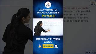 Physics Made Easy Galvanometer to Voltmeter  Physics Basics physics shorts  Harshita Maam [upl. by Nairde]