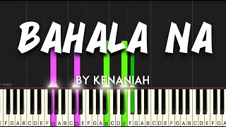 Bahala Na by Kenaniah synthesia piano tutorial  sheet music amp lyrics [upl. by Simdars719]