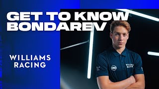 Get to know Oleksandr Bondarev  Williams Academy Driver  Williams Racing [upl. by Marlea42]