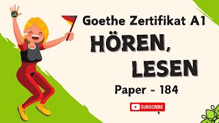 German Goethe A1 Exam Practice  Paper  184  Hören Lesen mit Antworten  GermanAdda [upl. by Synned]