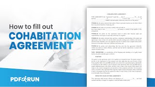 How to Fill Out Cohabitation Agreement Online  PDFRun [upl. by Nedearb674]