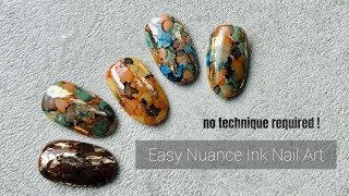 No technique required Easy Nuance Ink Nail Art [upl. by Togram]