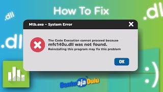 How To Fix mfc140udll Not Found [upl. by Ludovika121]