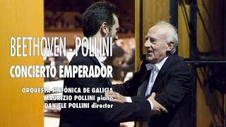 Beethoven Piano Concerto No 5 quotEmperorquot Op 73  Daniele amp Maurizio Pollini  Sinfónica de Galicia [upl. by Rhoades]