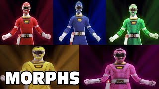 Turbo  All Ranger Morphs  Power Rangers Official [upl. by Gregson563]