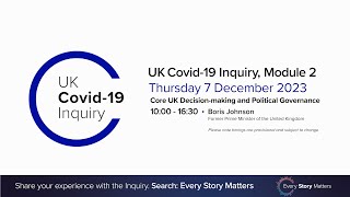 UK Covid19 Inquiry  Module 2 Hearing AM  7 December 2023 [upl. by Tterag316]