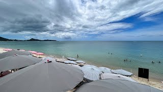 No Stress Restaurant  Lamai  Koh Samui  Thailand  Livecam on the beach [upl. by Kindig289]