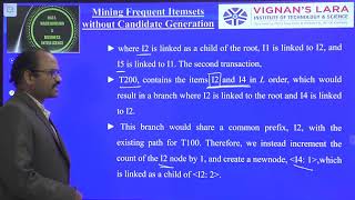 DWBI UNIT III Lecture 5  Mining Frequent Itemsets Without Candidate Generation [upl. by Mccowyn]