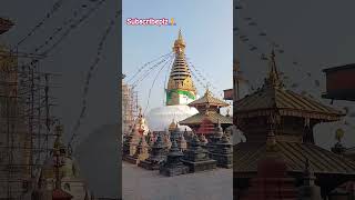 Swoyambhu stupa❤️monkeysseenthroughoureyes music wordheritagesite🤗 subscribe song tune travel [upl. by Tullus237]