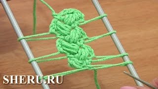 Hairpin Lace Patterns Урок 10 Вязание крючком на вилке [upl. by Shandra]