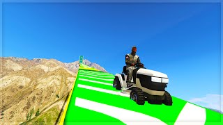 FASTEST LAWN MOWER GTA 5 Online Funny Moments [upl. by Nysa]