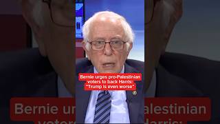 Bernie urges proPalestinian voters to back Harris [upl. by Ahtelahs]