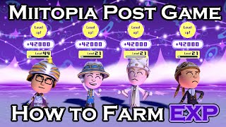 Miitopia Switch  BEST way to farm EXP Late Game  3 Methods [upl. by Kcirrem172]