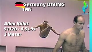 1988 Albin Killat Mens 3 Meter Diving Germany Team  5132D  85s 9s [upl. by Yona]