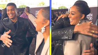 Watch Tia Mowry UNEXPECTEDLY Bump Into ExHusband Cory Hardrict on Red Carpet [upl. by Iluj]