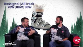 2016 Rossignol AllTrack 70 80 and 90 Womens Boot Overview by SkisDotCom [upl. by Mastic]