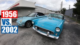 1956 Ford Thunderbird vs 2002 Thunderbird Which one drives better [upl. by Avot]